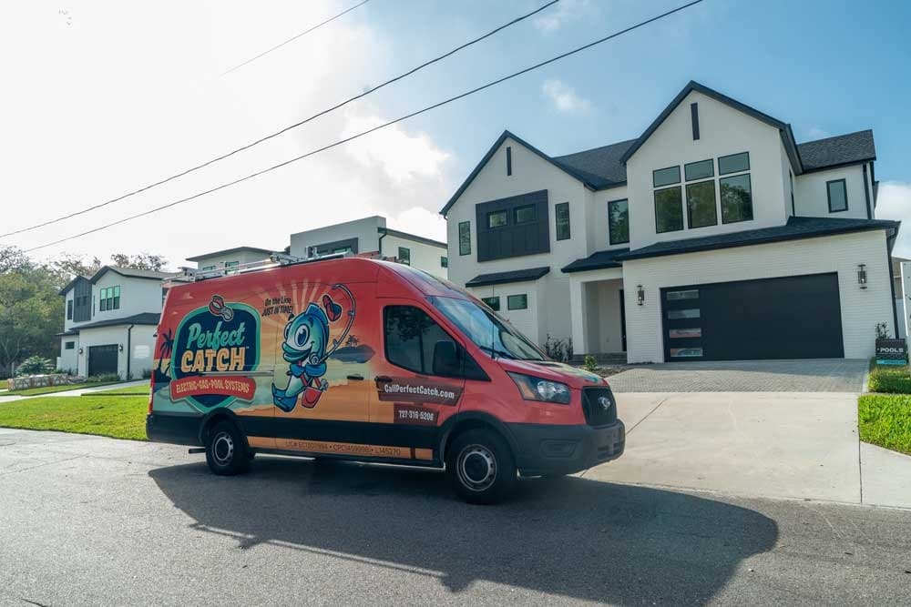 Perfect Catch service van at a Largo home